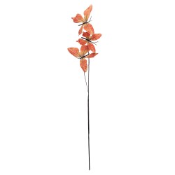 Clayre & Eef Dekoration Ast Schmetterling 10x10x65 cm Orange Textil