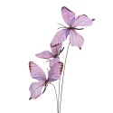 Clayre & Eef Ramo di decorazione Farfalla 10x10x65 cm Viola Tessuto