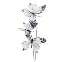 Clayre & Eef Dekoration Ast Schmetterling 10x10x65 cm Weiß Textil