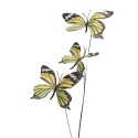 Clayre & Eef Dekoration Ast Schmetterling 10x10x65 cm Grün Textil