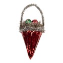 Clayre & Eef Weihnachtsanhänger Ø 7x10 cm Rot Glas