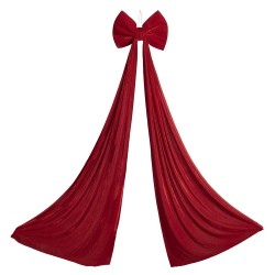 Clayre & Eef Decoratie Strik 40x10x180 cm Rood Textiel