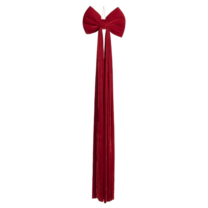 Clayre & Eef Decoratie Strik 40x10x180 cm Rood Textiel