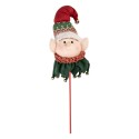 Clayre & Eef Christmas Decoration Elf 20x18x75 cm Red Wood