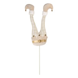 Clayre & Eef Christmas Decoration Elf legs 20x10x85 cm Beige Wood