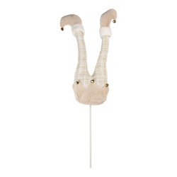 Clayre & Eef Christmas Decoration Elf legs 20x10x85 cm Beige Wood
