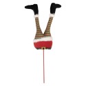 Clayre & Eef Christmas Decoration Elf legs 20x10x82 cm Red Wood