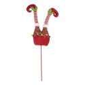 Clayre & Eef Christmas Decoration Elf legs 20x8x82 cm Red Wood