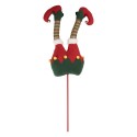 Clayre & Eef Christmas Decoration Elf legs 24x10x80 cm Green Wood