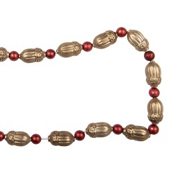 Clayre & Eef Decoration Christmas Garland Ø 2x180 cm Gold colored Glass