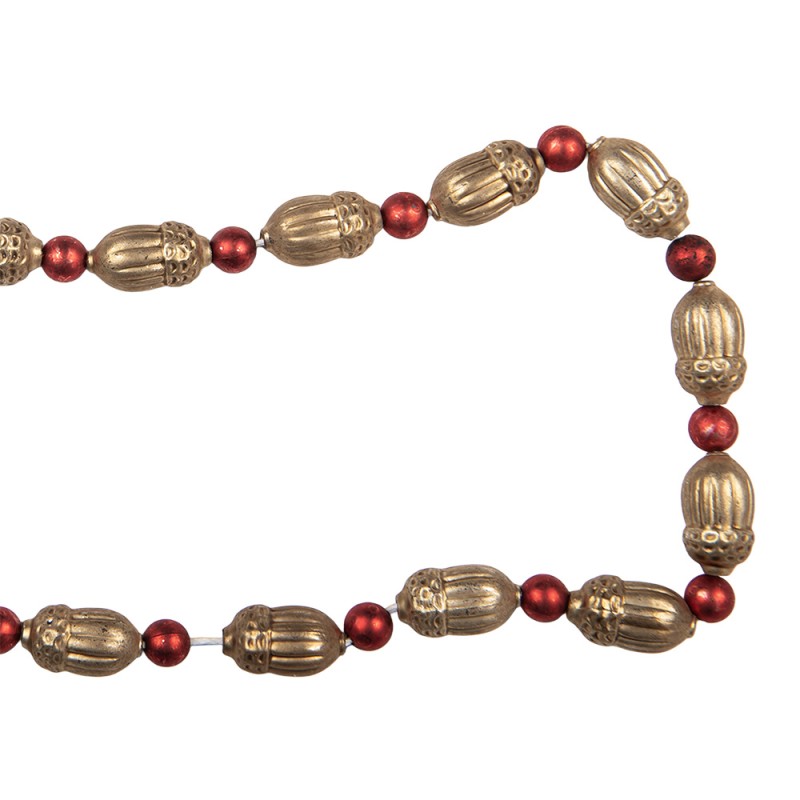 Clayre & Eef Decoration Christmas Garland Ø 2x180 cm Gold colored Glass