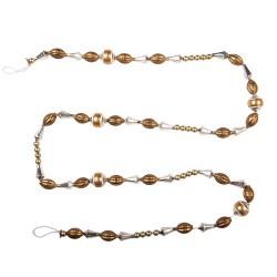 Clayre & Eef Decoration Christmas Garland Ø 2x180 cm Gold colored Glass