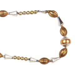 Clayre & Eef Decoration Christmas Garland Ø 2x180 cm Gold colored Glass