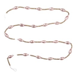 Clayre & Eef Decoration Christmas Garland Ø 2x180 cm Silver colored Glass