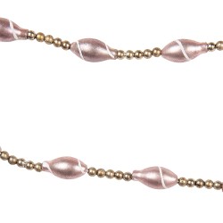 Clayre & Eef Decoration Christmas Garland Ø 2x180 cm Silver colored Glass