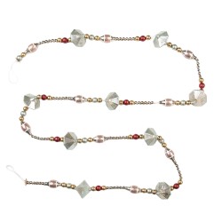 Clayre & Eef Decoration Christmas Garland Ø 2x180 cm Gold colored Glass