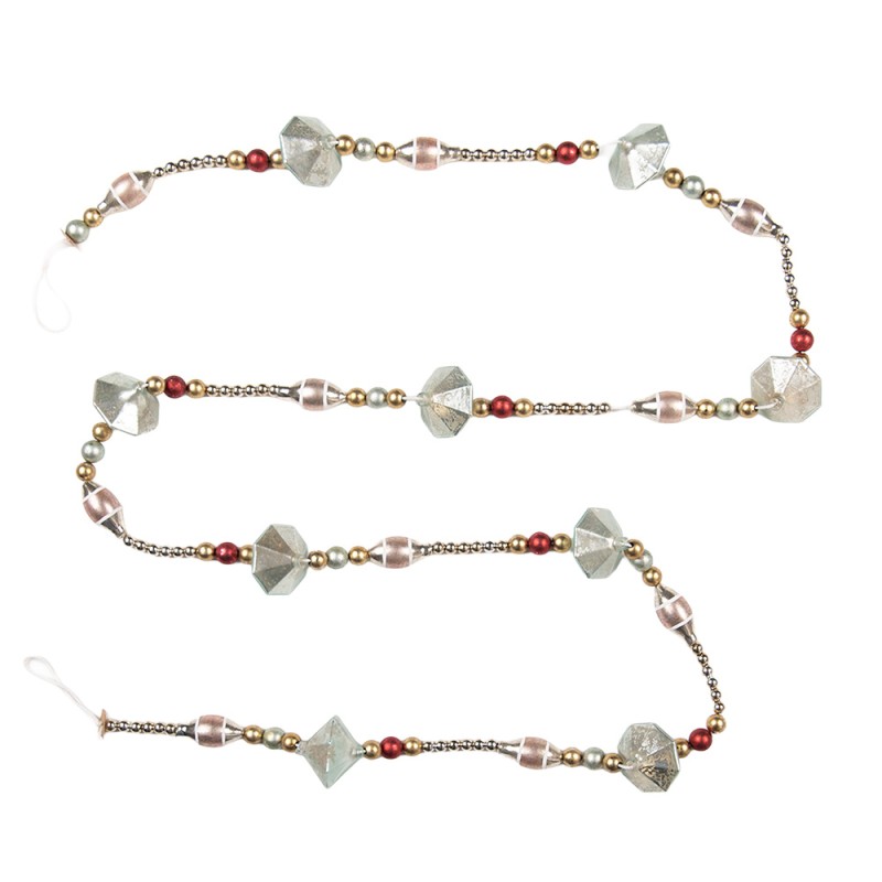 Clayre & Eef Decoration Christmas Garland Ø 2x180 cm Gold colored Glass