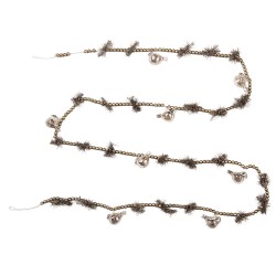 Clayre & Eef Decoration Christmas Garland Ø 2x180 cm Silver colored Glass