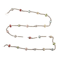 Clayre & Eef Decoration Christmas Garland Ø 2x180 cm Silver colored Glass