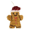 Clayre & Eef Ornamento Natalizio Uomo di pan di zenzero 12x3x16 cm Marrone Plastica