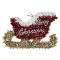 Clayre & Eef Christmas Ornament Sled 35x2x23 cm Red Plastic