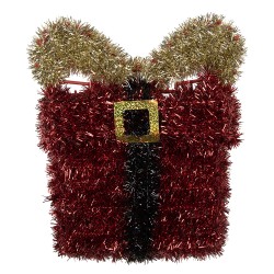 Clayre & Eef Weihnachtsanhänger Geschenk 26x5x30 cm Rot Kunststoff