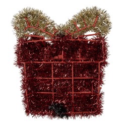 Clayre & Eef Weihnachtsanhänger Geschenk 26x5x30 cm Rot Kunststoff