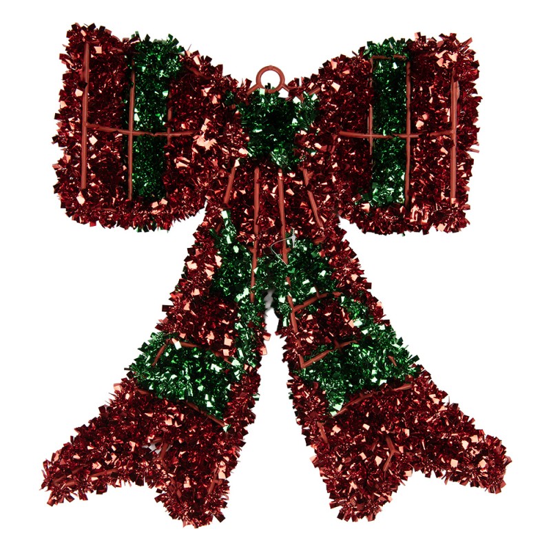 Clayre & Eef Deko-Schleife 35x4x42 cm Rot Kunststoff