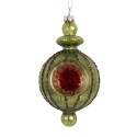Clayre & Eef Boule de Noël 7x6x13 cm Vert Verre