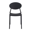 Clayre & Eef Dining Chair 41x42x81 cm Black Plastic