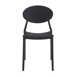 Clayre & Eef Dining Chair 41x42x81 cm Black Plastic