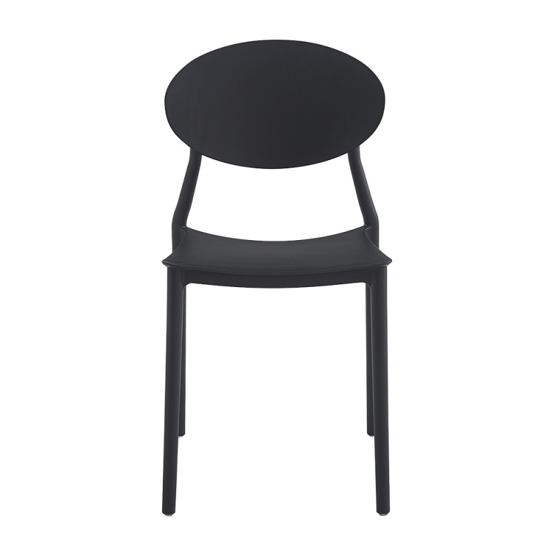 Clayre & Eef Dining Chair 41x42x81 cm Black Plastic