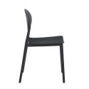 Clayre & Eef Dining Chair 41x42x81 cm Black Plastic