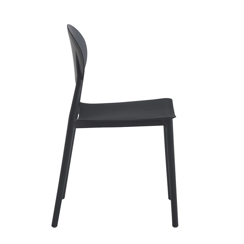 Clayre & Eef Dining Chair 41x42x81 cm Black Plastic
