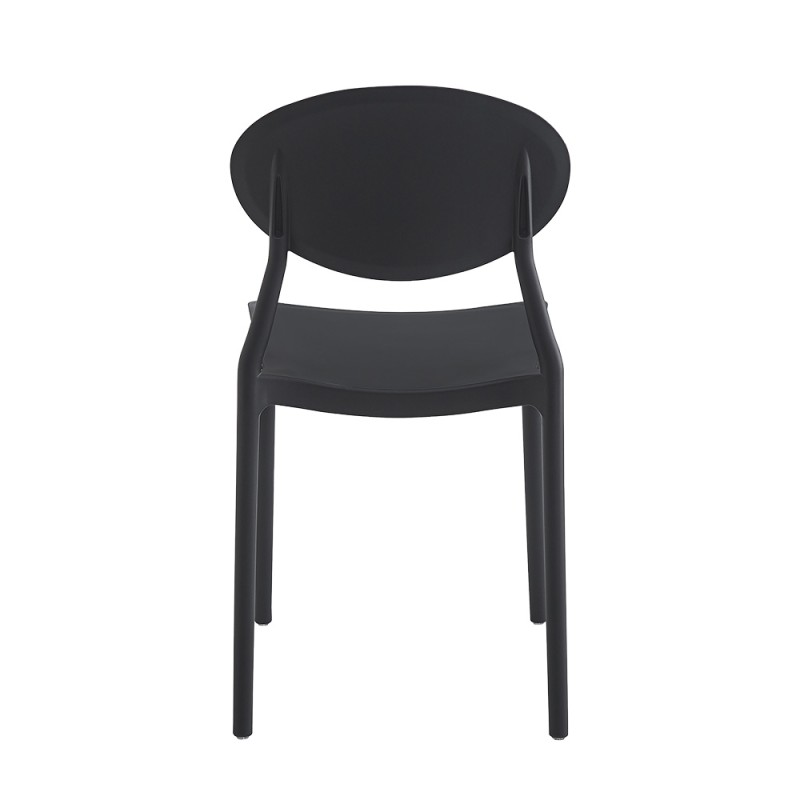 Clayre & Eef Dining Chair 41x42x81 cm Black Plastic