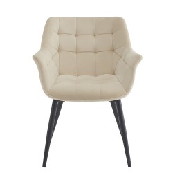 Clayre & Eef Dining Chair 63x62x80 cm Beige Metal