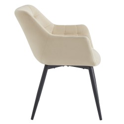 Clayre & Eef Dining Chair 63x62x80 cm Beige Metal