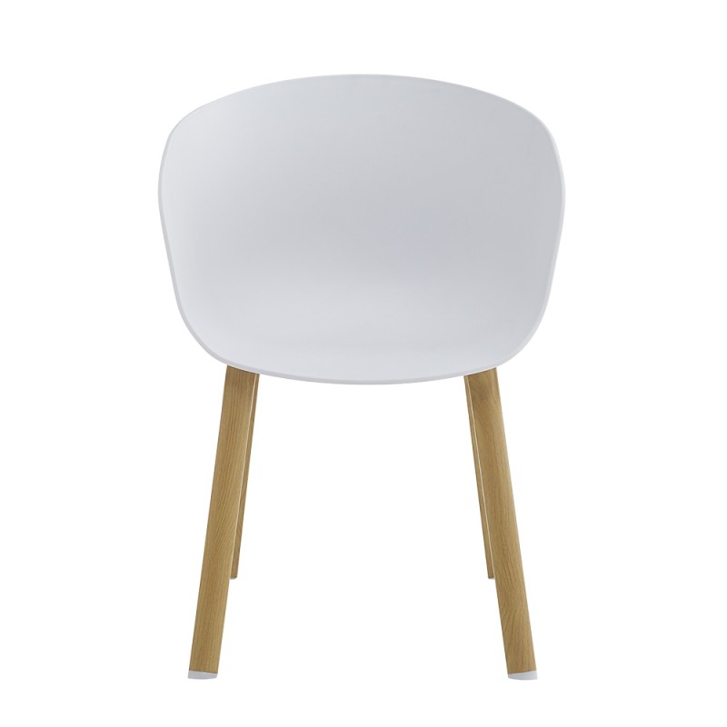 Clayre & Eef Dining Chair 54x51x82 cm White Metal