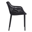 Clayre & Eef Dining Chair 55x52x81 cm Black Plastic