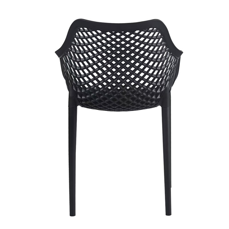 Clayre & Eef Dining Chair 55x52x81 cm Black Plastic