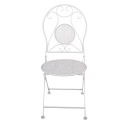 Clayre & Eef Bistro Set Bistro Table Bistro Chair Set of 3 Ø 60x70 / 50x40x93 cm White Metal