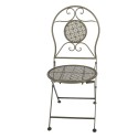 Clayre & Eef Bistro Set Bistro Table Bistro Chair Set of 3 Ø 60x70 / 50x40x93 cm Green Metal