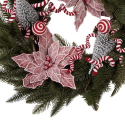 Clayre & Eef Weihnachtskranz Ø 60x20 cm Grün Kunststoff