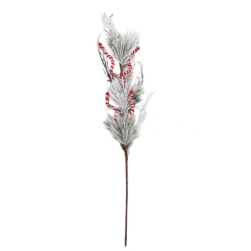 Clayre & Eef Dekoration Ast 10x6x70 cm Weiß Kunststoff