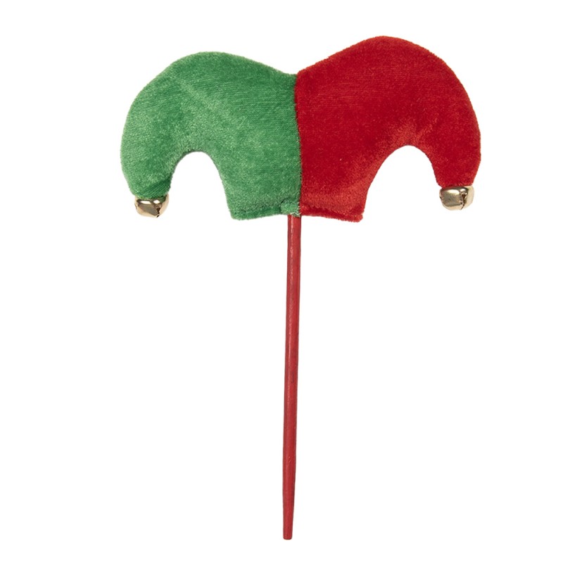 Clayre & Eef Décoration de Noël Bonnet de Noël 15x4x20 cm Rouge Bois