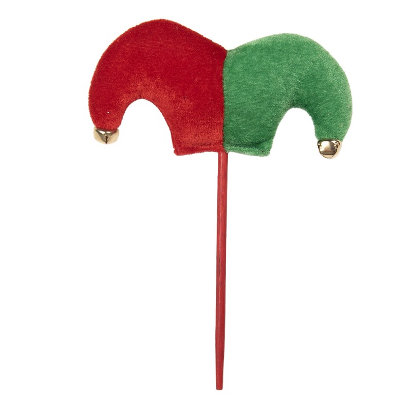 Clayre & Eef Décoration de Noël Bonnet de Noël 15x4x20 cm Rouge Bois