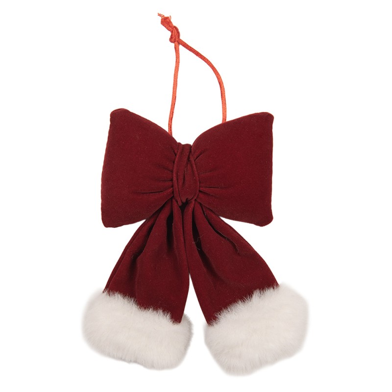 Clayre & Eef Deko-Schleife 10x4x16 cm Rot Synthetisch