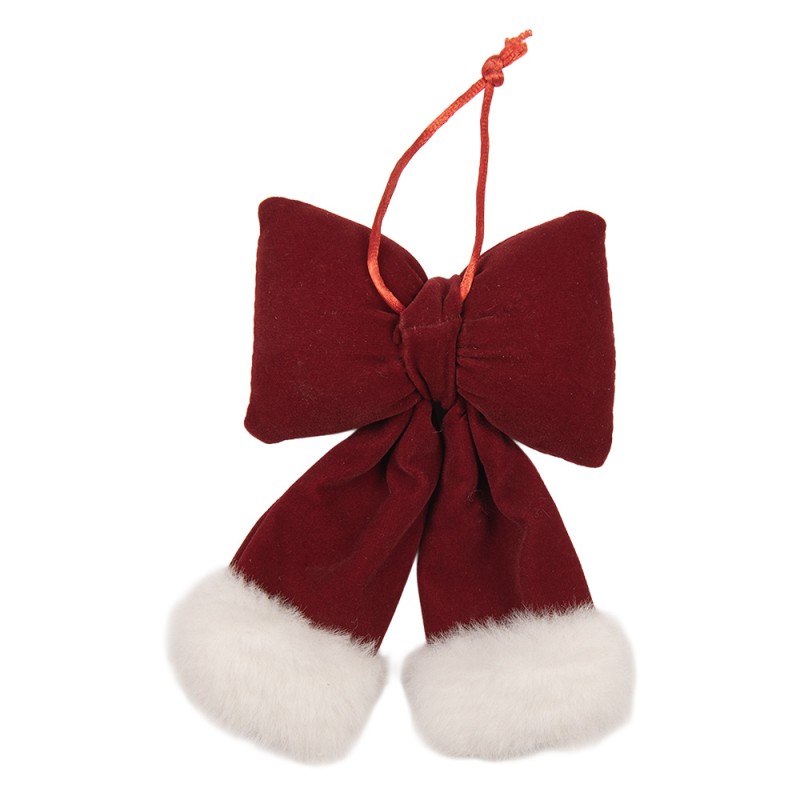 Clayre & Eef Deko-Schleife 10x4x16 cm Rot Synthetisch