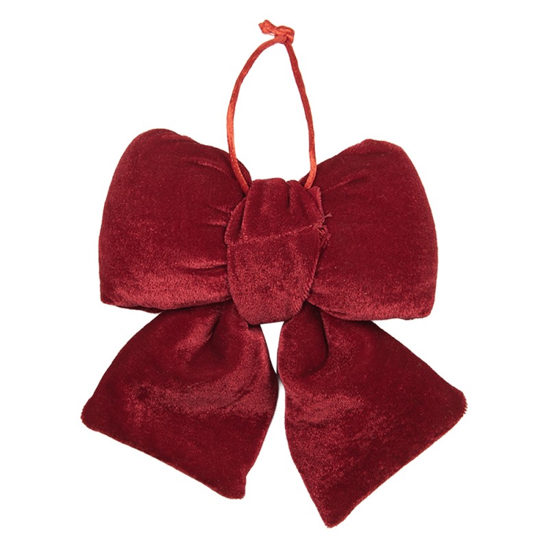 Clayre & Eef Deko-Schleife 12x5x15 cm Rot Synthetisch
