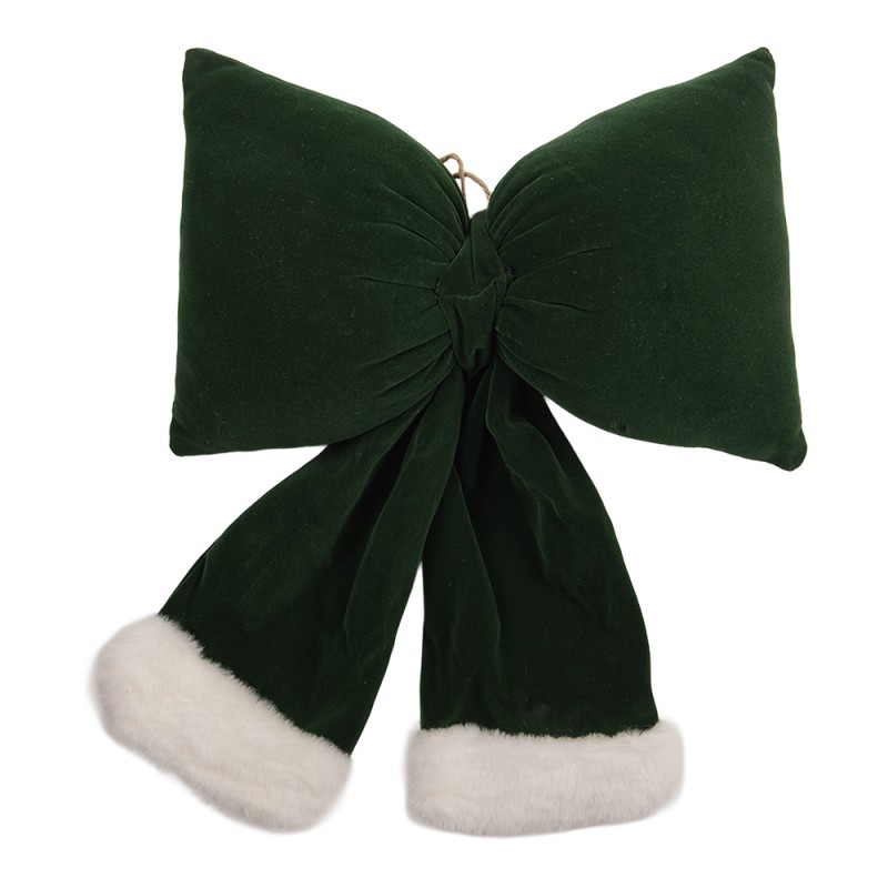 Clayre & Eef Deko-Schleife 28x10x40 cm Grün Synthetisch